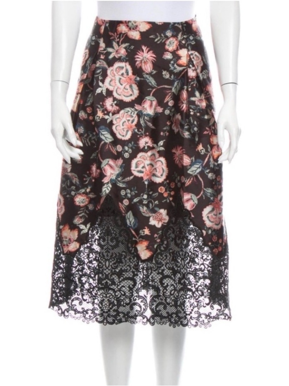 Sachin + Babi Bonnie Lace Floral Midi Skirt Size 12